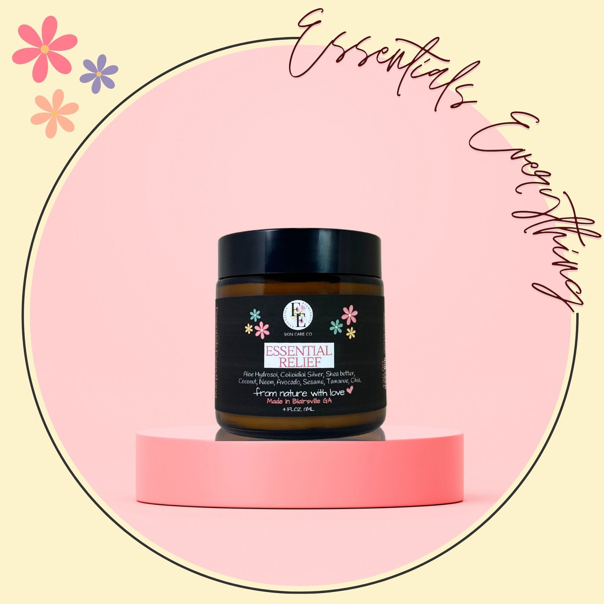 Essential Relief - All Natural, Ultra-Nourishing Body Cream for Eczema from Essentials Everything Skin Care Co. 4oz.