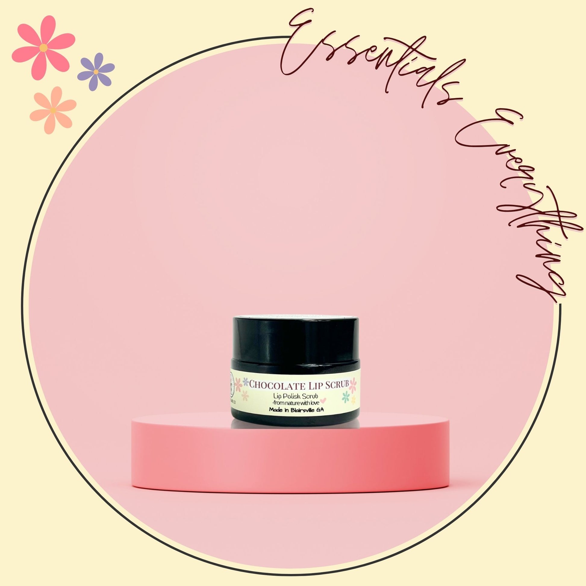 All-Natural Chocolate Lip Scrub by Essentials Everything Skin Care Co.