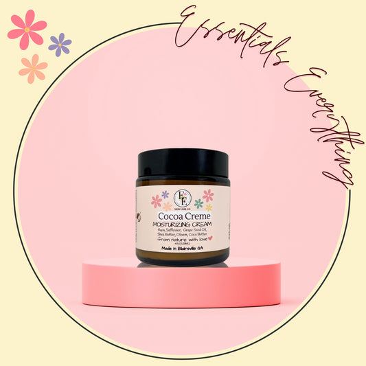 Cocoa Creme - All Natural, Ultra-Nourishing Body Cream for All Skin Types from Essentials Everything Skin Care Co. 4oz.
