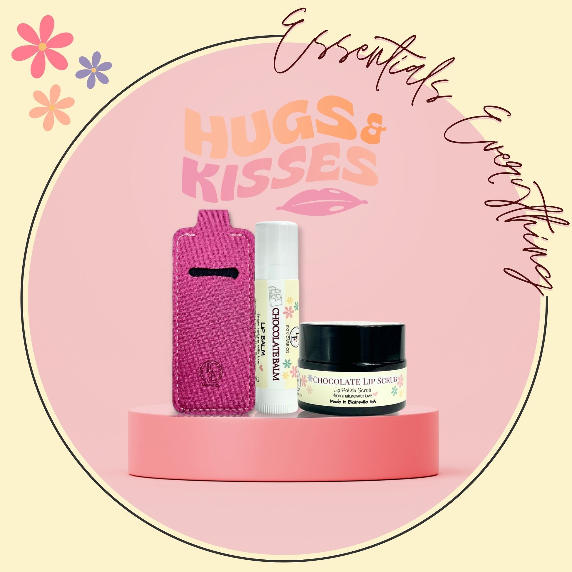 Hugs & Kisses Lip Gift Set - Chocolate by Essentials Everything