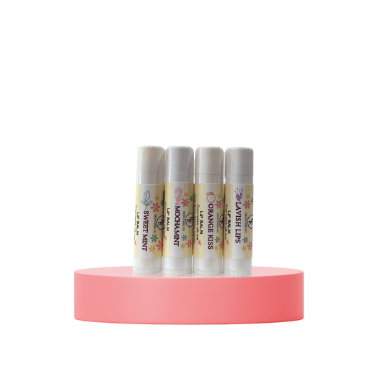 Natural Lip Balms  4 Flavors