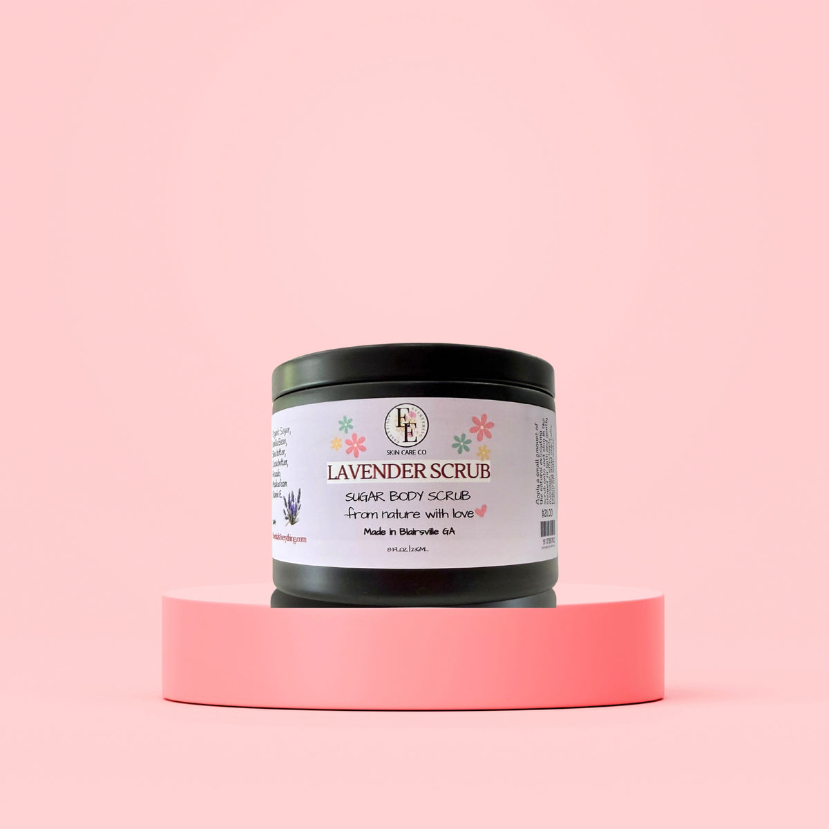 Natural Lavender Exfoliating Sugar Scrub 8 oz.