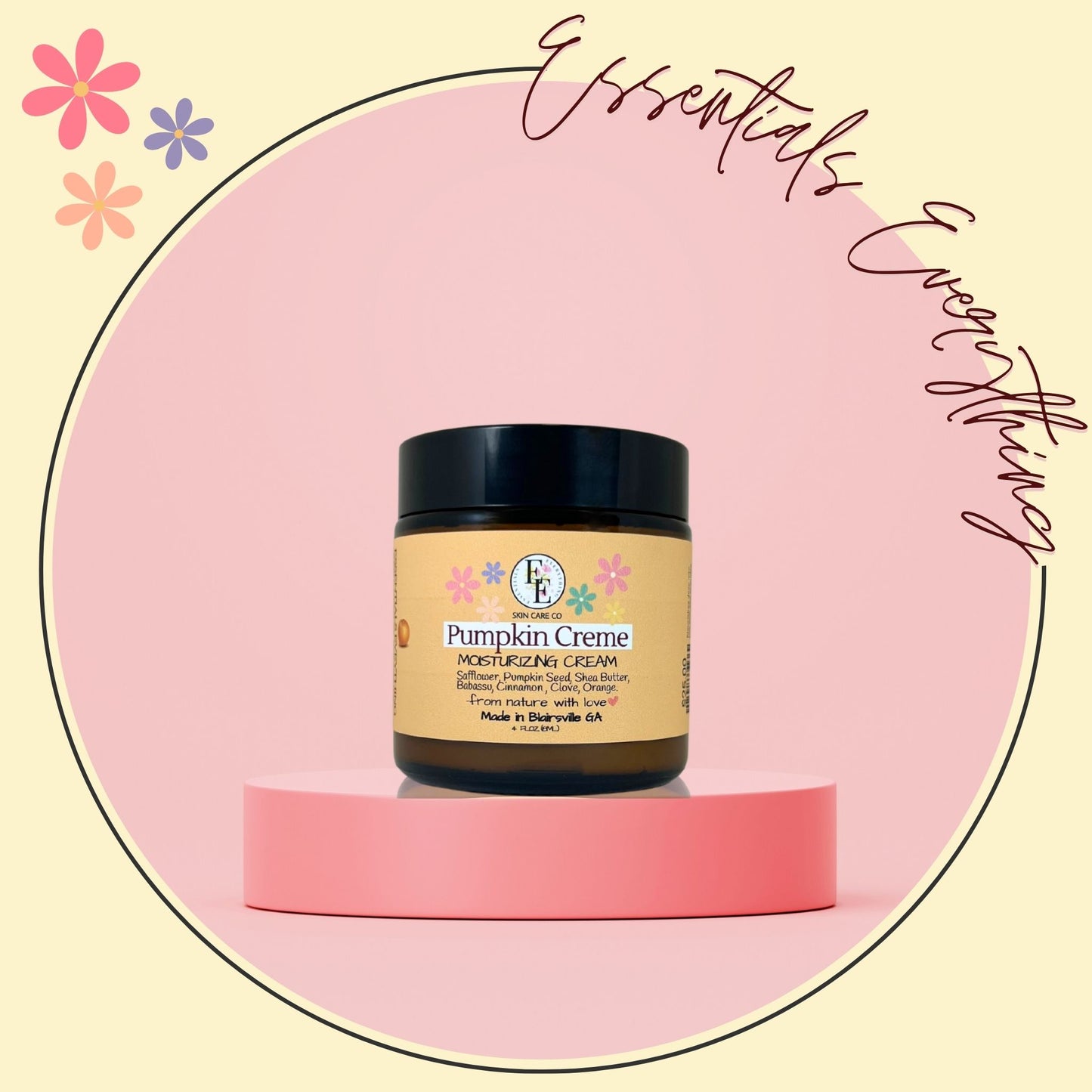 Pumpkin Creme - All Natural Body Moisturizer - Essentials Everything - 4 oz.