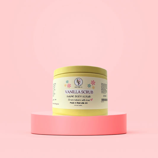 Natural Vanilla Sugar Body Scrub – Exfoliating, 8 oz