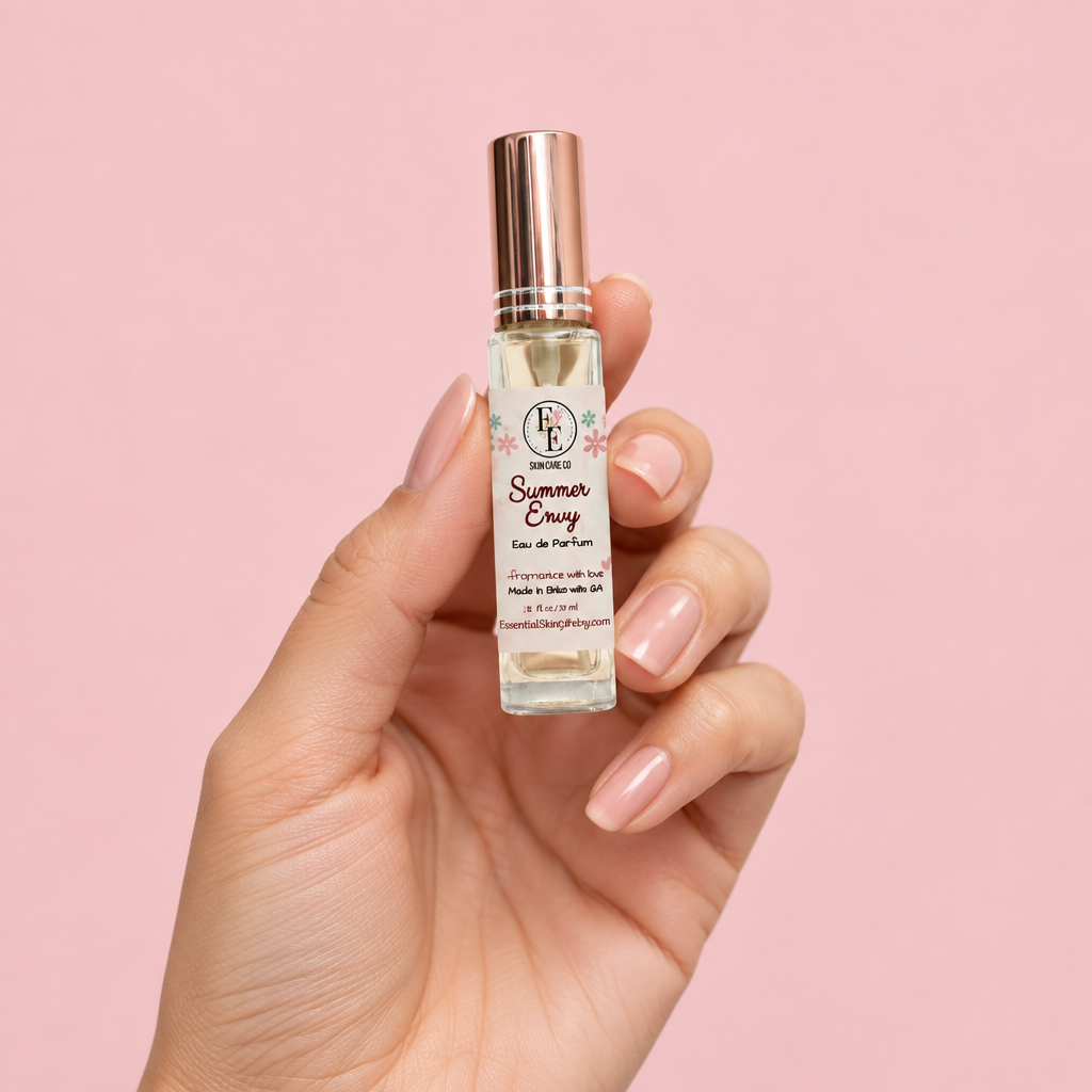 Summer Envy travel perfume held in hand